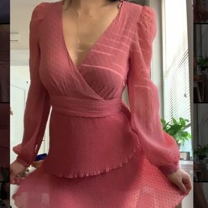 Zara polka dot long sleeve dress